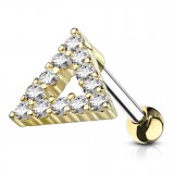 Cartilage hélix, tragus 383 - Triangle jaune multistrass