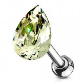 Cartilage hélix, tragus 386 - Zircone vert-pomme goutte