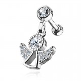 Cartilage hélix, tragus 388 - Petit ange gris pendant