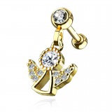 Cartilage hélix, tragus 388 - Petit ange jaune pendant