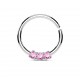 Piercing micro-bcr 185 - Trois zircones colorés roses