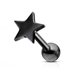 Cartilage hélix, tragus 391 - Noir étoile