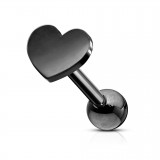 Cartilage hélix, tragus 393 - Noir coeur
