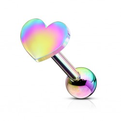Cartilage hélix, tragus 393 - Rainbow coeur