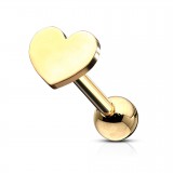 Cartilage hélix, tragus 393 - Jaune coeur