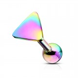 Cartilage hélix, tragus 394 - Rainbow triangle