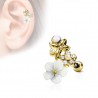 Cartilage hélix, tragus 400 - Fleurs jaunes deluxes