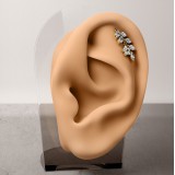Cartilage hélix, tragus 407 - Feuille et fleur jaune