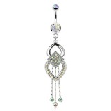 Piercing nombril losange aurora chainettes (D44)