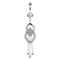 Piercing nombril losange aurora chainettes (D44)
