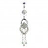 Piercing nombril losange aurora chainettes (D44)