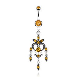 Piercing nombril vintage orange (D14)