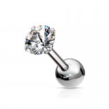Cartilage hélix, tragus 395 - Gris zircone rond