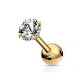 Cartilage hélix, tragus 395 - Jaune zircone rond