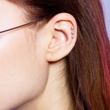 Cartilage hélix, tragus 395 - Jaune zircone rond