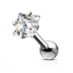 Cartilage hélix, tragus 396 - Gris zircone carré