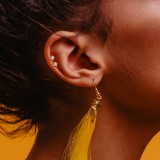 Cartilage hélix, tragus 396 - jaune zircone carré