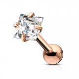 Cartilage hélix, tragus 396 - Rose zircone carré