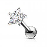 Cartilage hélix, tragus 397 - Gris zircone étoile