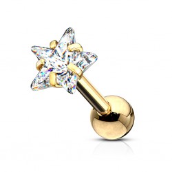 Cartilage hélix, tragus 397 - jaune zircone étoile