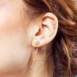 Cartilage hélix, tragus 397 - Rose zircone étoile