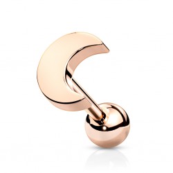 Cartilage hélix, tragus 118 - Lune rose