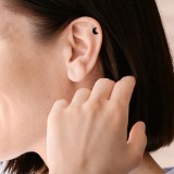 Cartilage hélix, tragus 118 - Lune noir