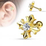 Cartilage hélix, tragus 324 - Croix jaune