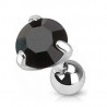 Cartilage hélix, tragus 170 - Zircone rond noir 3 à 5mm