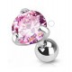 Cartilage hélix, tragus 170 - Zircone rond rose 3 à 5mm