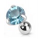 Cartilage hélix, tragus 170 - Zircone rond bleu-clair 3 à 5mm
