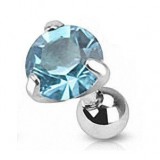 Cartilage hélix, tragus 170 - Zircone rond bleu-clair 3 à 5mm