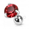 Cartilage hélix, tragus 170 - Zircone rond rouge 3 à 5mm