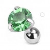 Cartilage hélix, tragus 170 - Zircone rond vert-pomme 3 à 5mm