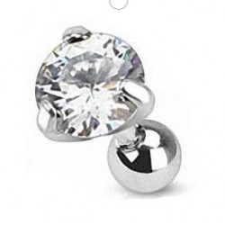 Cartilage hélix, tragus 170 - Zircone rond transparent 3 à 5mm