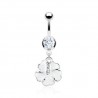 Piercing nombril fleur 31 - Nénuphar blanc