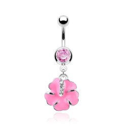 Piercing nombril fleur 31 - Nénuphar rose