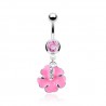Piercing nombril fleur 31 - Nénuphar rose
