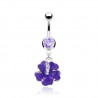Piercing nombril fleur 31 - Nénuphar lilas
