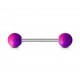 Piercing langue 128 - Bicolore lilas et rose