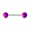 Piercing langue 128 - Bicolore lilas et rose