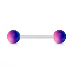 Piercing langue 128 - Bicolore rose et bleu
