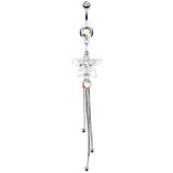 Piercing nombril fleur 36 - Aurora chainettes