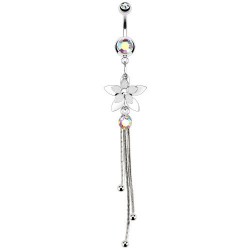 Piercing nombril fleur 36 - Aurora chainettes
