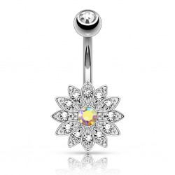 Piercing nombril fleur 65 - Multistrass aurora