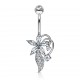 Piercing nombril fleur 47 - Deluxe vague grise