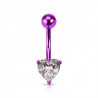 Piercing nombril cristal coeur lilas (41)