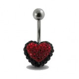 Piercing nombril cristal 12 - Férido coeur