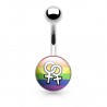 Piercing nombril logo 02 - LGBT signe féminin