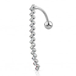 Piercing nombril inversé 16 - Grande ligne grise